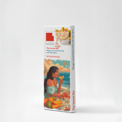 The Sunset Bar | Mango, Caramelized Cilly with Tajin Spice | 65% Dark Chocolate